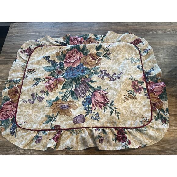 Dan River Ruffled Floral Pillow Sham Standard Vintage 90s Set of 2 - Picture 1 of 7